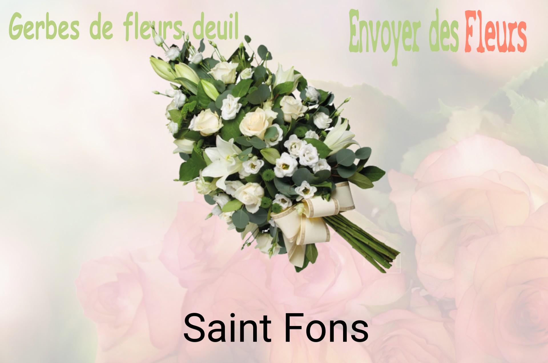 Gerbe de fleurs de deuil livrée à Saint-Fons